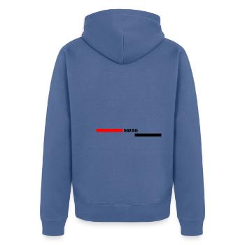 SWAG - Veste à capuche bio Premium Unisexe - bleu pigeon - Dos - Nico (187cm)