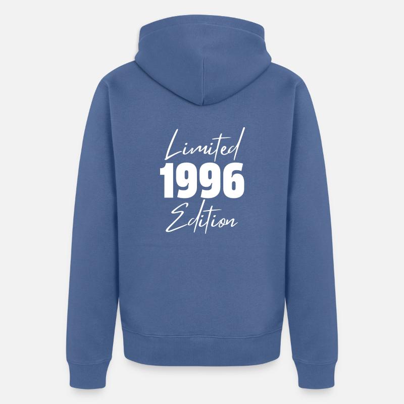 1996 Édition limitée - Veste à capuche bio Premium Unisexe - bleu pigeon