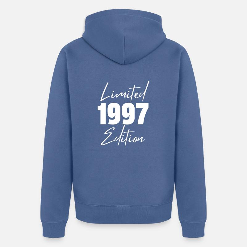 1997 Édition limitée - Veste à capuche bio Premium Unisexe - bleu pigeon
