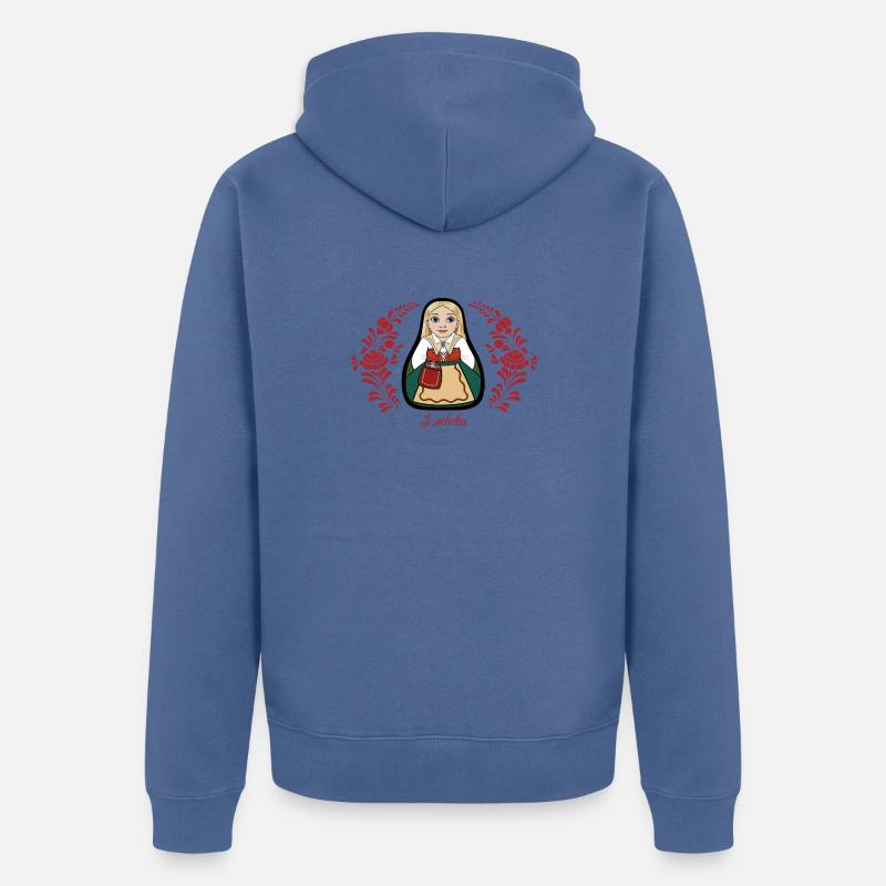 Ludvikakulla - Unisex Premium Bio Zip Hoodie - Taubenblau