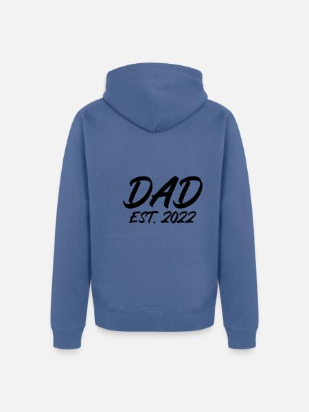 Dad est 2022 - Unisex Premium Bio Zip Hoodie - Taubenblau