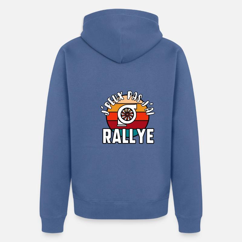 J’peux pas j’ai rallye - Veste à capuche bio Premium Unisexe - bleu pigeon