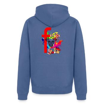 FERIA - Veste à capuche bio Premium Unisexe - bleu pigeon - Dos - Nico (187cm)