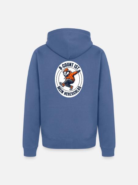 Breakdance B-Boy HipHop 8-Count Shirt - Unisex Premium Bio Zip Hoodie - Taubenblau