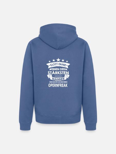 opernfreak - Unisex Premium Bio Zip Hoodie - Taubenblau