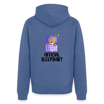 Drôle de dicton photo humour drôle idée idée cadeau - Veste à capuche bio Premium Unisexe - bleu pigeon - Dos - Nico (187cm)