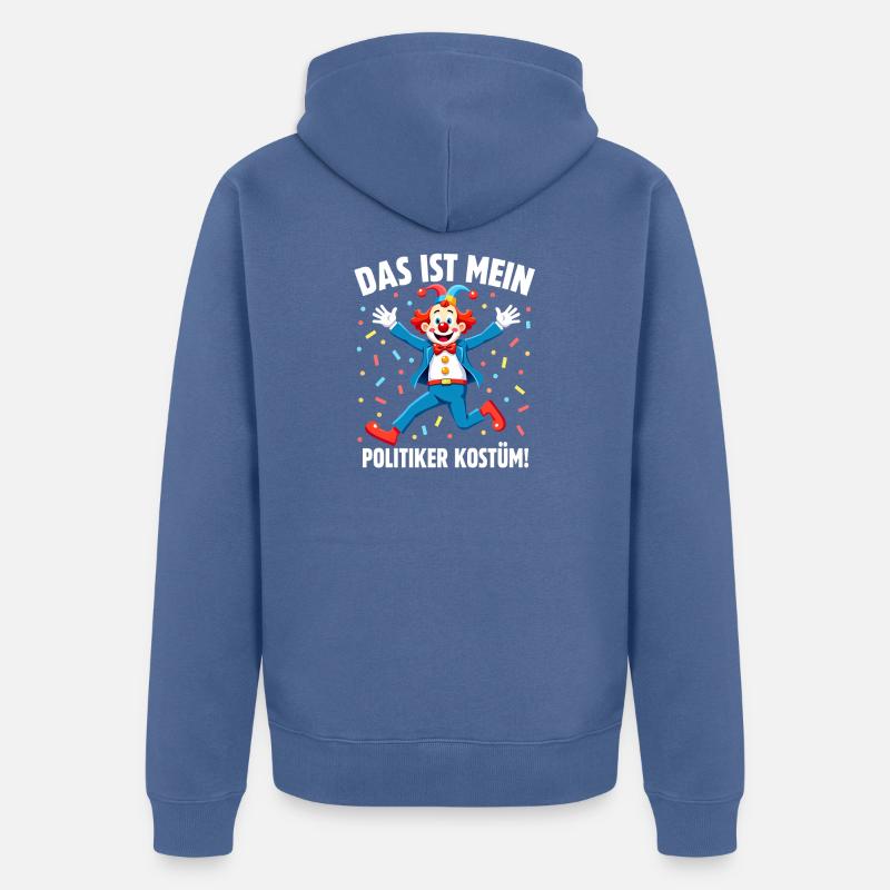 Carnaval costumé Politicien Carnaval - Veste à capuche bio Premium Unisexe - bleu pigeon