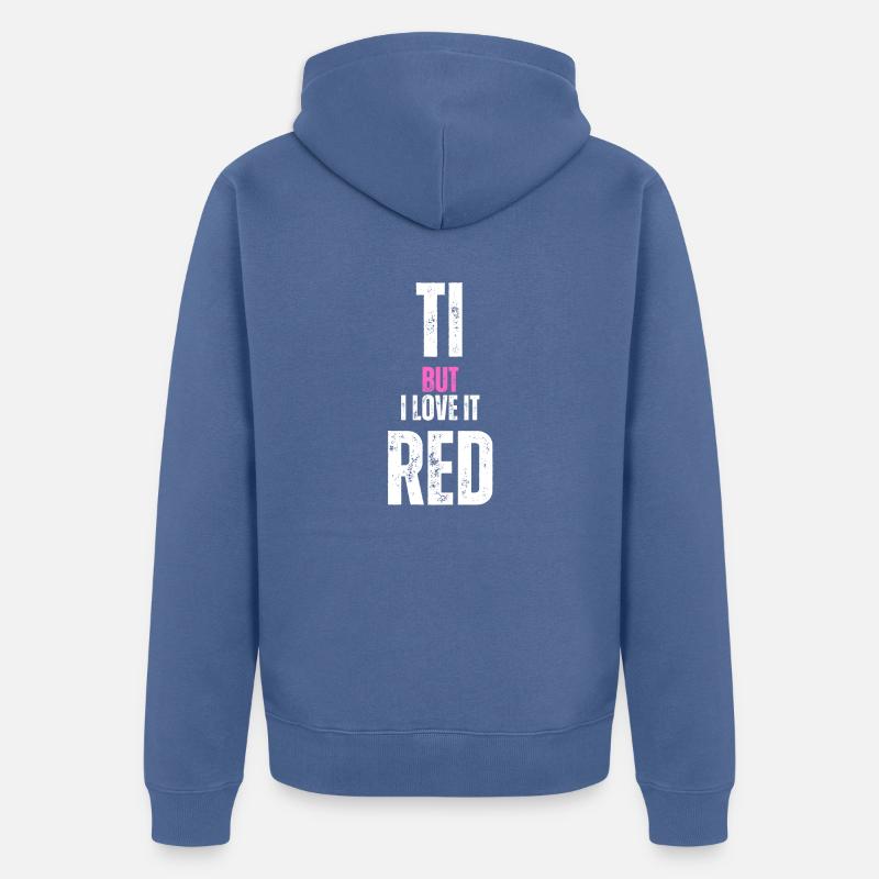 Die Eltern sind müde - Unisex Premium Bio Zip Hoodie - Taubenblau