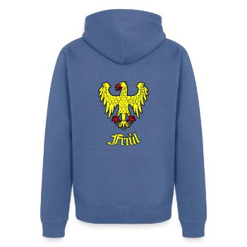 Aigle historique du Frioul - Veste à capuche bio Premium Unisexe - bleu pigeon - Dos - Nico (187cm)
