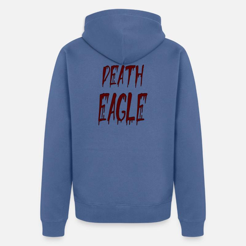 aigle de la mort - Veste à capuche bio Premium Unisexe - bleu pigeon