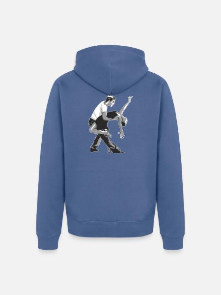 Tänzer und Tänzerin Salsa tanzen Geschenk - Unisex Premium Bio Zip Hoodie - Taubenblau