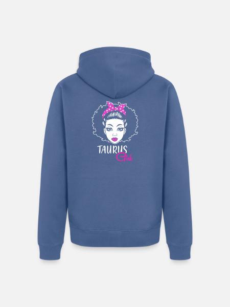 Sternzeichen Stier - Unisex Premium Bio Zip Hoodie - Taubenblau