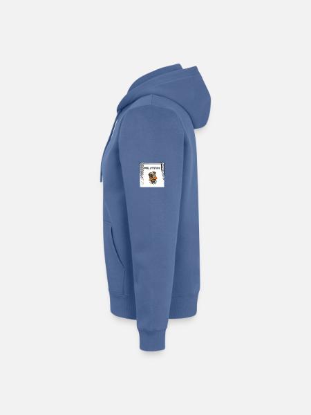 Dog - Unisex Premium Organic Zip Hoodie - stone blue