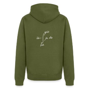 Amusement intégral en mathématiques de la fatigue - Veste à capuche bio Premium Unisexe - kaki - Dos - Nico (187cm)