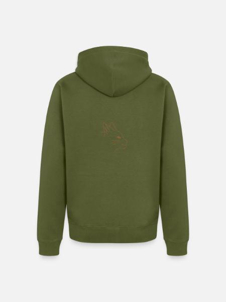 Katzenfreunde Katze - Unisex Premium Bio Zip Hoodie - Khaki