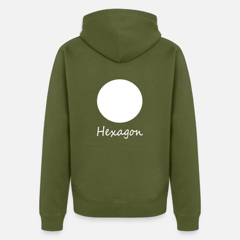 Falsche Hexagonform - Unisex Premium Bio Zip Hoodie - Khaki