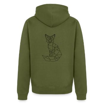 renard - Veste à capuche bio Premium Unisexe - kaki - Dos - Nico (187cm)