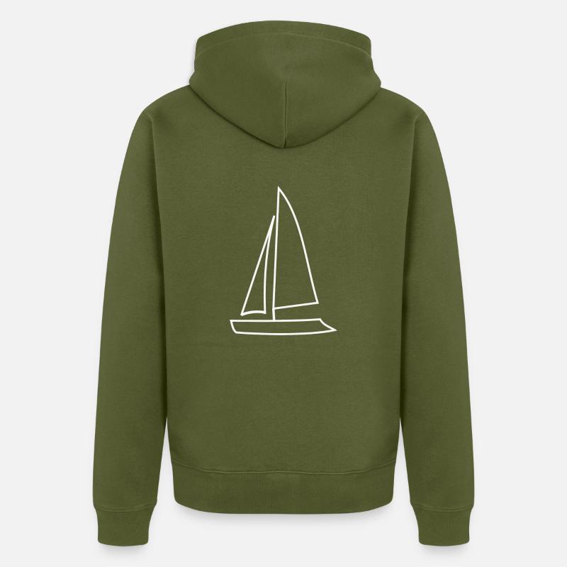 Voilier - Veste à capuche bio Premium Unisexe - kaki