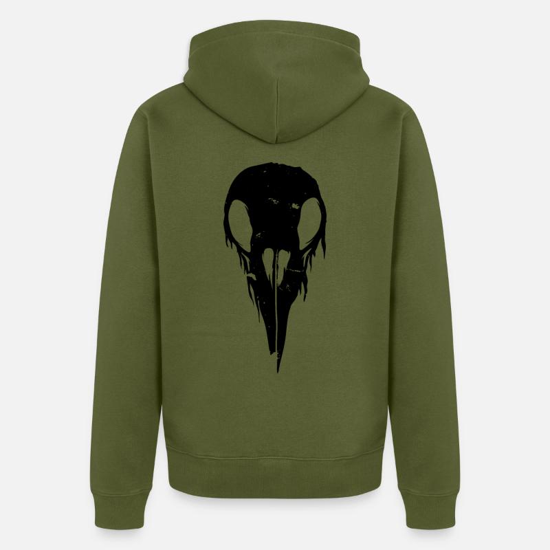 StoneRav3n Skull I S4R - Veste à capuche bio Premium Unisexe - kaki