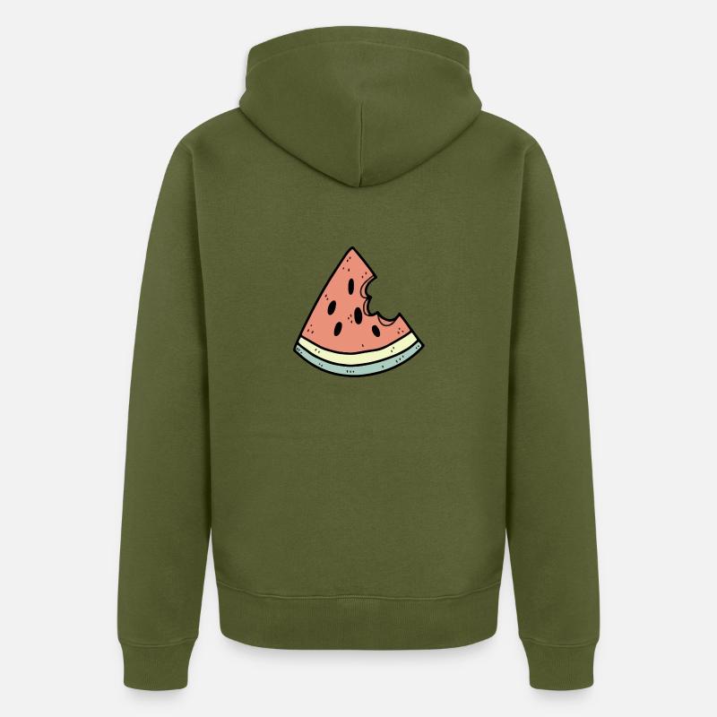 Pastèque - Veste à capuche bio Premium Unisexe - kaki