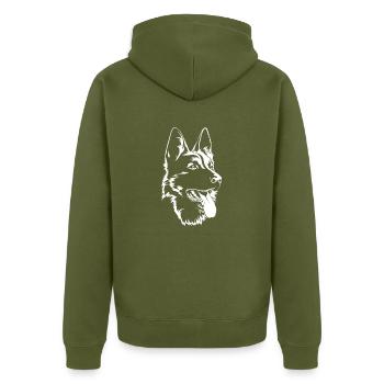 German Shepherd Limited Edition - Veste à capuche bio Premium Unisexe - kaki - Dos - Nico (187cm)