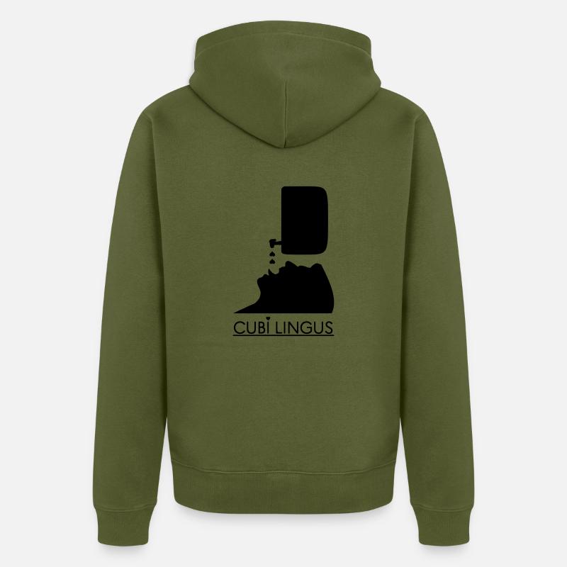 CUBI LINGUS ! - Veste à capuche bio Premium Unisexe - kaki