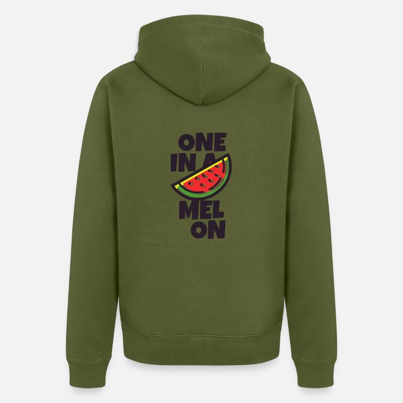 Un dans un melon - Veste à capuche bio Premium Unisexe - kaki