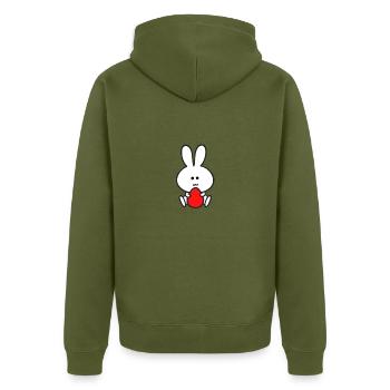 Oeufs de lapin de Pâques - Veste à capuche bio Premium Unisexe - kaki - Dos - Nico (187cm)