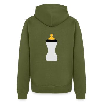 biberon - Veste à capuche bio Premium Unisexe - kaki - Dos - Nico (187cm)