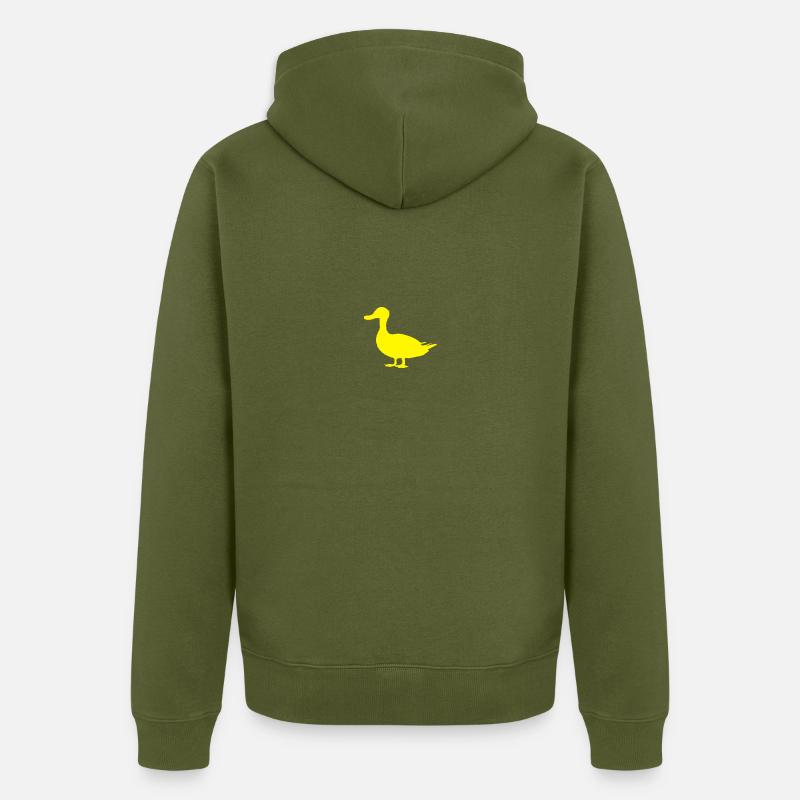 Ente Duck - Unisex Premium Bio Zip Hoodie - Khaki