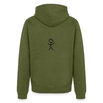 Masculin - Veste à capuche bio Premium Unisexe - kaki - Dos - Nico (187cm)