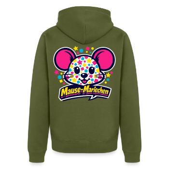 Carnival Costume Women's Gift Carnival Funny Cute - Unisex Premium Organic Zip Hoodie - khaki - Back - Nico (187cm)