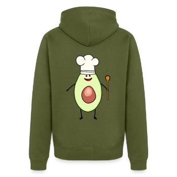 Avocado Chef’s Hat Végétarien Gourmet - Veste à capuche bio Premium Unisexe - kaki - Dos - Nico (187cm)