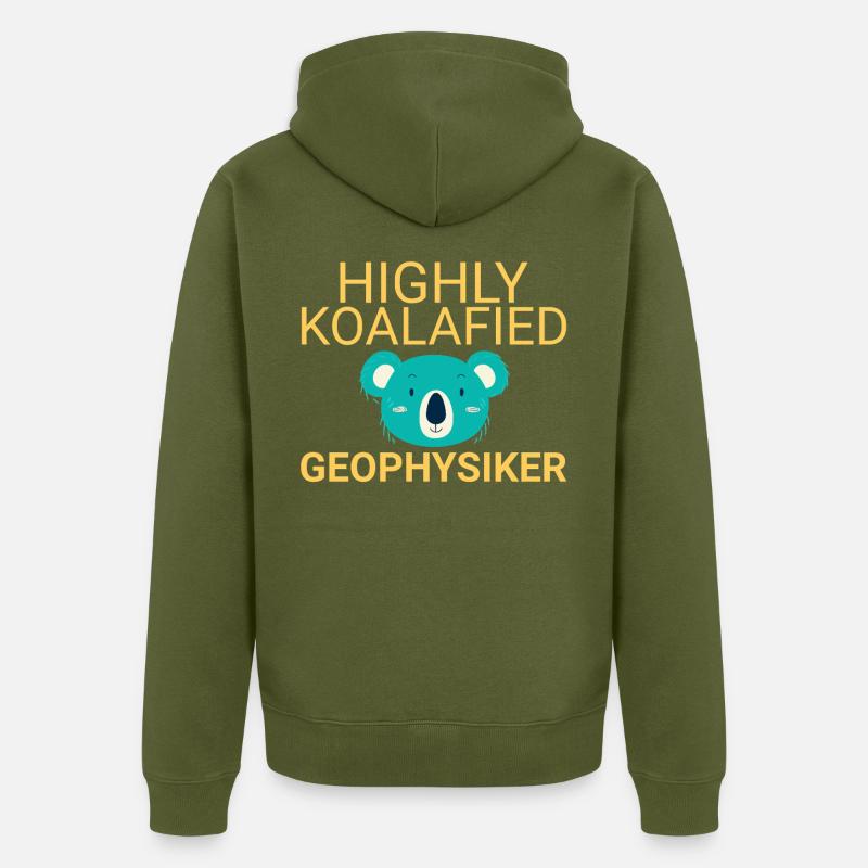 Géophysicien Koalafied Geophysics - Veste à capuche bio Premium Unisexe - kaki