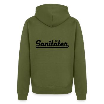 ambulanciers - Veste à capuche bio Premium Unisexe - kaki - Dos - Nico (187cm)