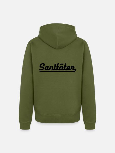ambulance man - Unisex Premium Organic Zip Hoodie - khaki