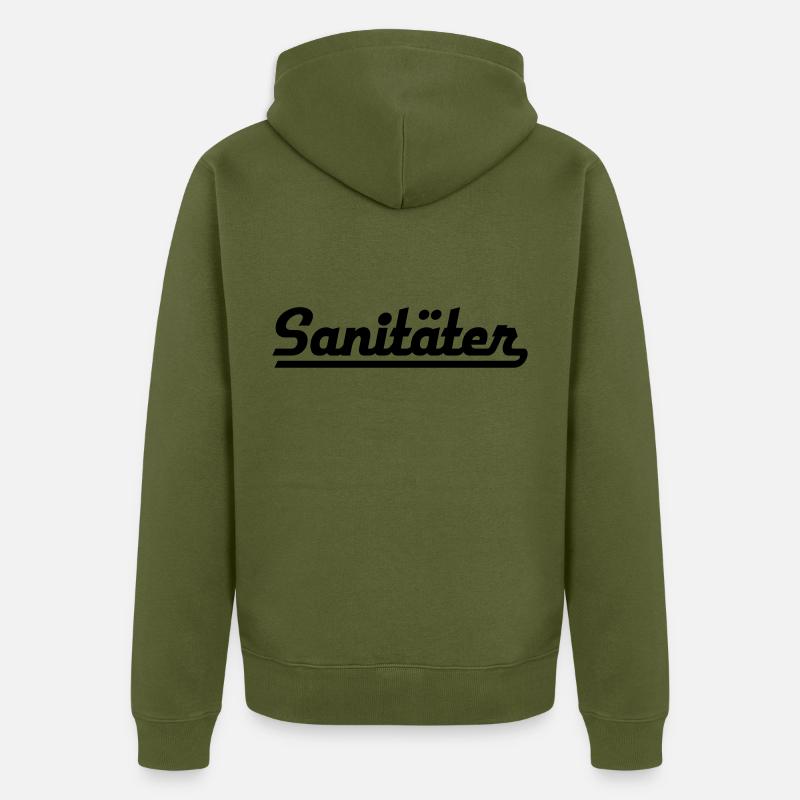 Sanitäter - Unisex Premium Bio Zip Hoodie - Khaki