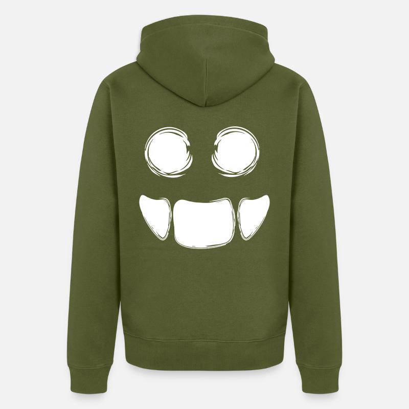 Monstre - Veste à capuche bio Premium Unisexe - kaki