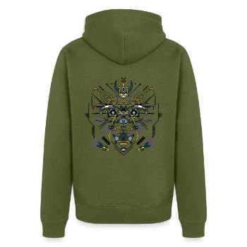 TECHNO - Veste à capuche bio Premium Unisexe - kaki - Dos - Nico (187cm)