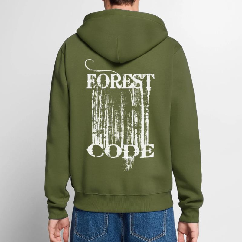 Forest Code Unisex Premium Organic Zip Hoodie