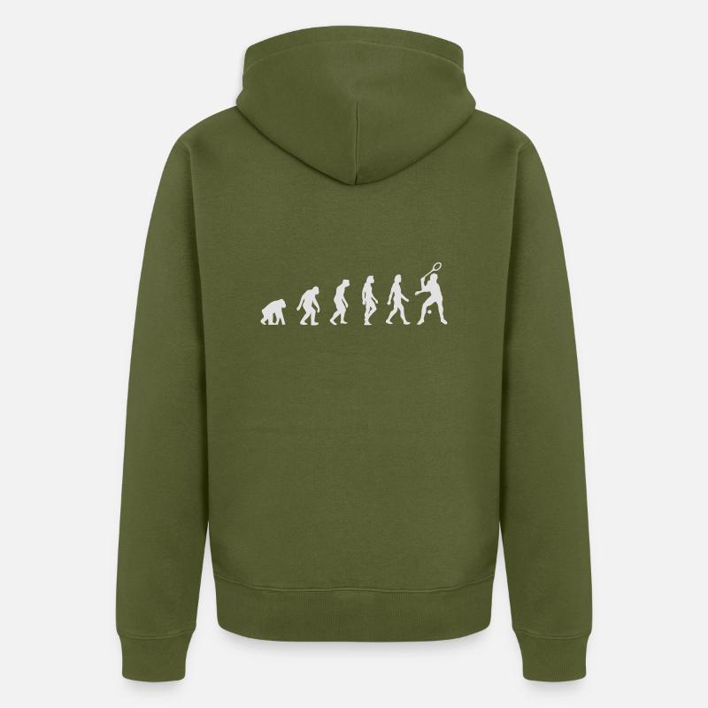 Die Evolution von Squash - Unisex Premium Bio Zip Hoodie - Khaki