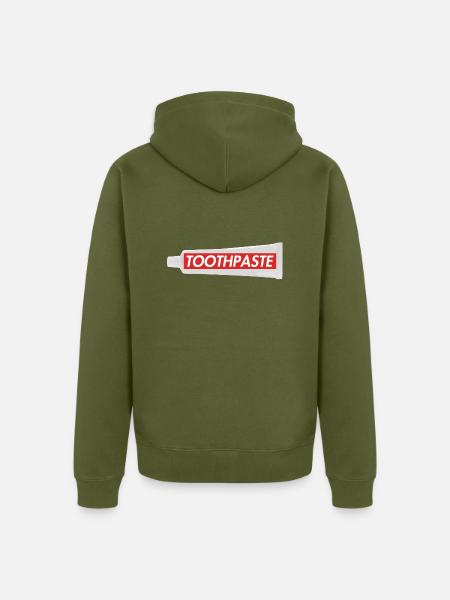 Zahnpasta Toothpaste Skater Shirt - Unisex Premium Bio Zip Hoodie - Khaki