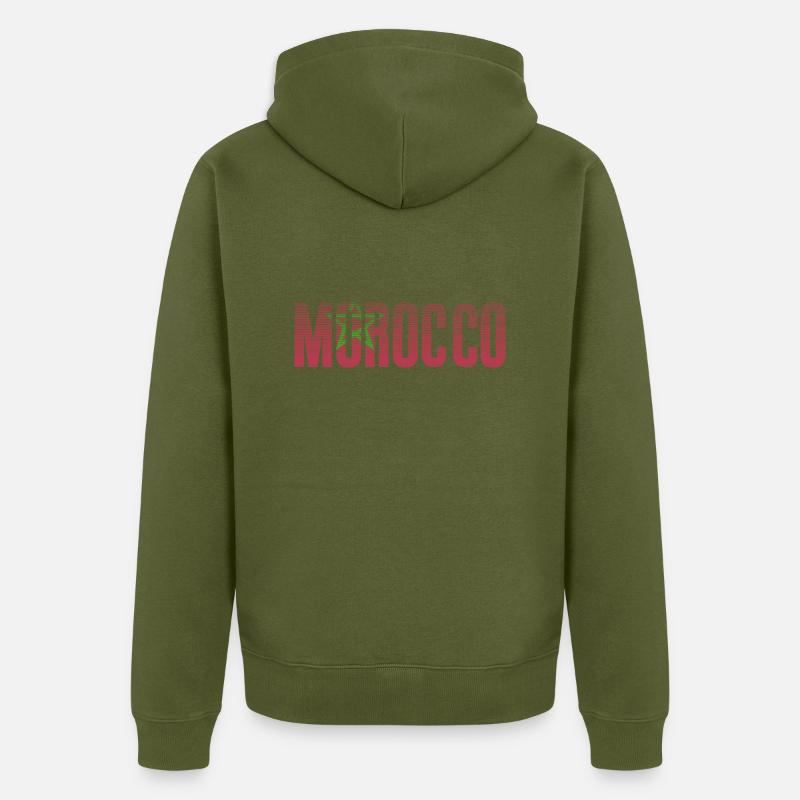 Morocco - Veste à capuche bio Premium Unisexe - kaki