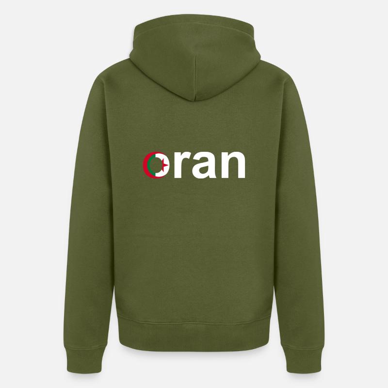 oran - Veste à capuche bio Premium Unisexe - kaki