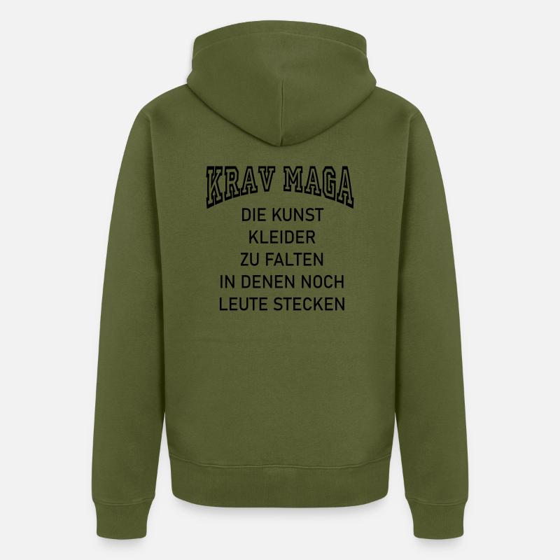 Krav Maga - Veste à capuche bio Premium Unisexe - kaki