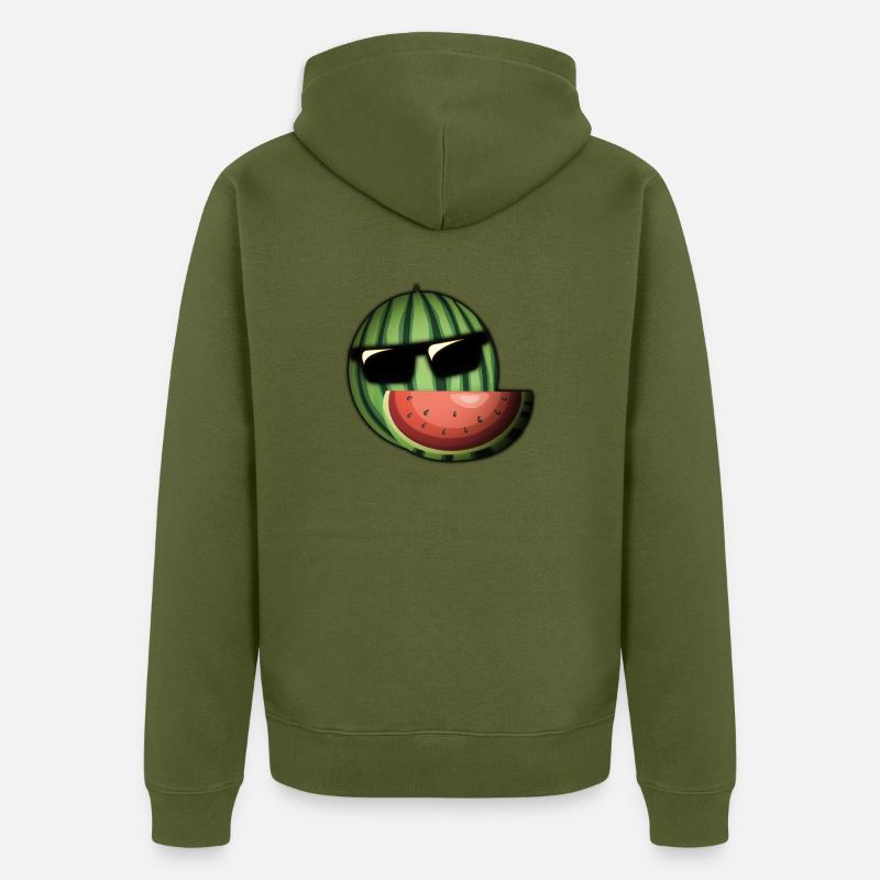 Pastèque - Veste à capuche bio Premium Unisexe - kaki