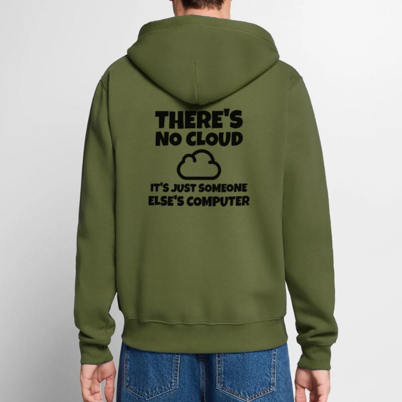 IT Saying Cloud Computer Developer Programmer Unisex Premium Organic Zip Hoodie