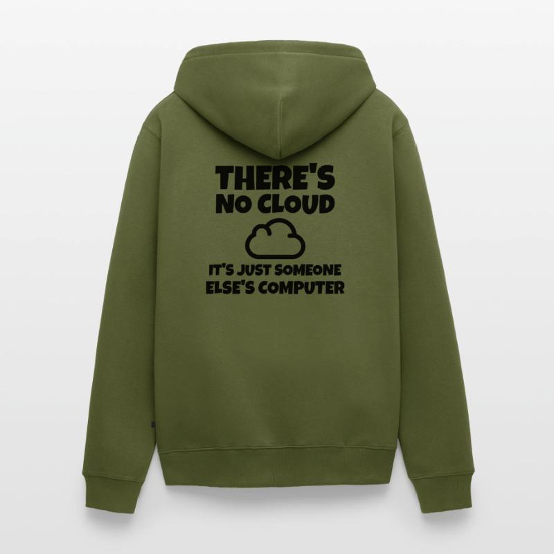 IT Saying Cloud Computer Developer Programmer Unisex Premium Organic Zip Hoodie