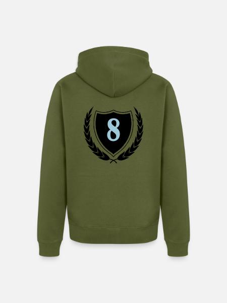 coat of arms 8 - Unisex Premium Organic Zip Hoodie - khaki