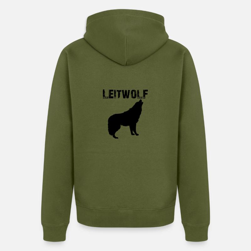 leitwolf - Veste à capuche bio Premium Unisexe - kaki